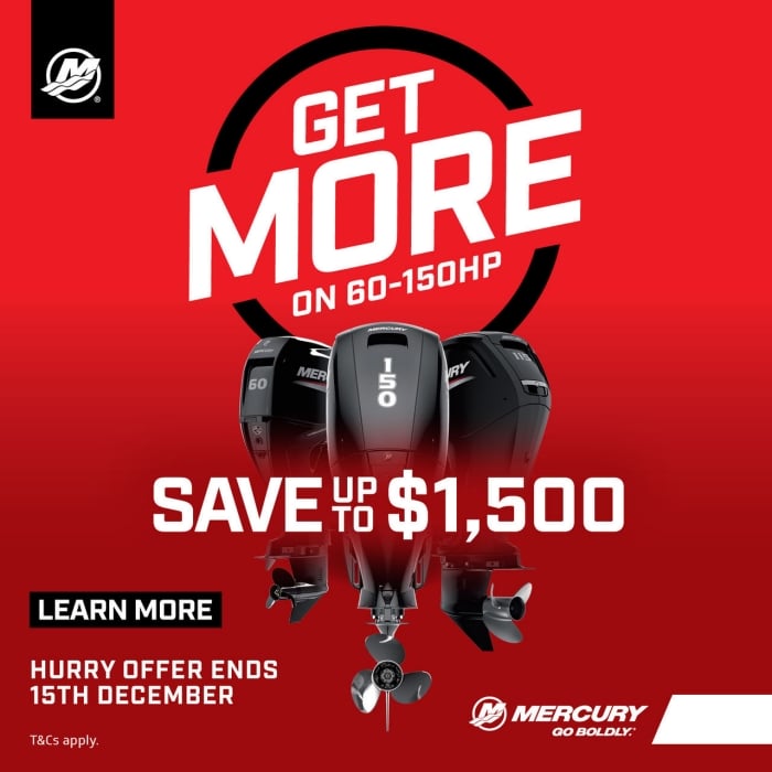 Get More, Save More: Big Discounts on Mercury 60-150HP FourStroke Outboards